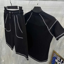 Wmpulse Unisex Karoyaka Dikişli Şortlu Takım - Siyah