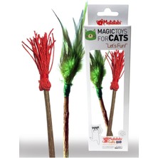 Feyza Design Kırmızı Matatabi Kedi Oyuncağı Tüylü Çubuk ve Süpürge