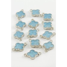 İsmiyle Al Çiçek Çift Kulplu Mineli Bileklik ve Kolye Ucu Aparatı 1 Adet