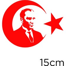 Mıgnatıs Türkiye Ay Yıldız ve Atatürk Etiket Sticker Yapıştırma