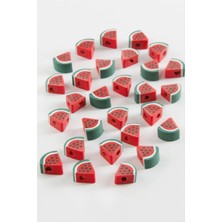İsmiyle Al Karpuz Desenli Fimo Boncuk 100 Adet