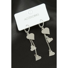 İsmiyle Al Kalp Sallantılı Trend Metal Küpe