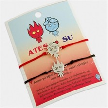 İsmiyle Al Ateş ve Su 2'li Ip Bileklik