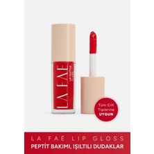 LA FAE BEAUTE Dudak Parlatıcısı Nemlendirici Besleyici Lip Gloss Dudak Bakım Peptit Hyaluronik Asit Cherry Swirl
