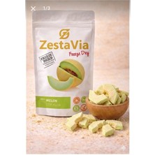 ZestaVia Freeze Dried Çıtır Kavun 15G – %100 Doğal Katkısız Dondurularak Kurutulmuş Kavun Cipsi