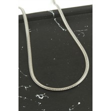 İsmiyle Al Balık Sırtı Zincir Çelik Kolye 45 cm