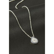 İsmiyle Al Oval Nazar Zirkon Taşlı Kolye