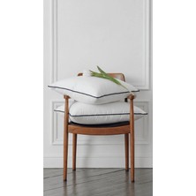 beyaz lale Beyazlale 2 Adet 50X70CM Nano Jel Lüks Yastık | 1200GR Anti-Alerjik Pamuklu Yastık Seti 2'li