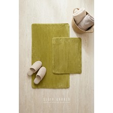 Sleep Garden Luniva Banyo Paspas Seti Kaydırmaz 60X100 cm + 50X60 cm Yeşil