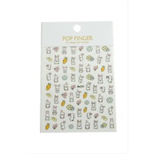 İsmiyle Al Tavşan Havuç Tattoo Dövme Sticker