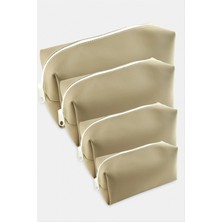 İsmiyle Al 4 Adet El Tutmalı Makyaj Çantası