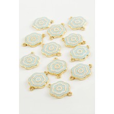 İsmiyle Al Çiçek Çift Kulplu Mineli Bileklik ve Kolye Ucu Aparatı 1 Adet