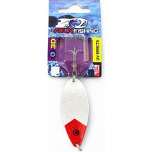 Acun Fishing Gözlü Olta Kaşığı – Kırmızı Beyaz Simli