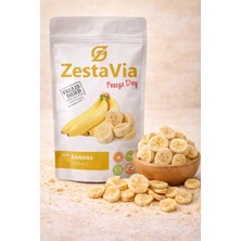 ZestaVia Freeze Dried Çıtır Muz 20G – %100 Doğal Katkısız Dondurularak Kurutulmuş Muz Cipsi