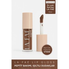 LA FAE BEAUTE Dudak Parlatıcısı Nemlendirici Besleyici Lip Gloss Dudak Bakım Peptit Hyaluronik Asit Espresso Shine