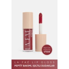 LA FAE BEAUTE Dudak Parlatıcısı Nemlendirici Besleyici Lip Gloss Dudak Bakım Peptit Hyaluronik Asit Cosmic Grape