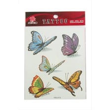 İsmiyle Al Kelebek Tattoo Dövme Sticker