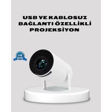Hdmı USB Bağlantılı 4K Destekli Taşınabilir Projeksiyon Cihazı