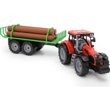 Aya Toys 40319 Odunlu Traktör Pilli Kırmızı