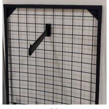 Rafburada 5 Adet Tel Panoya Geçen Siyah Baston Askılık 30 cm - Düz Baston Askı Aparatı