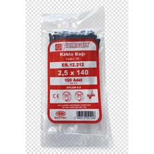 Pemsan  Çok Amaçlı Ayarlanabililir Plastik 2,5 140 Siyah Kablo Bağı