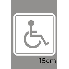 New Jargon Engeli Arabası ve Engelli Kadın Araba Işareti Sticker