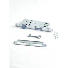 Zeraf Ev Sessiz Oda Kapısı Kilidi Anahtarlı Nikel Tüm Kapılarla Uyumlu-Montaj Ürünleri Dahil-5 Yıl Garantili