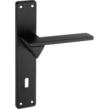 Zeraf Ev Lüks Laura Arma Aynalı Alüminyum Kapı Kolu Oda Uyumlu Kapı Kulp Mat Siyah