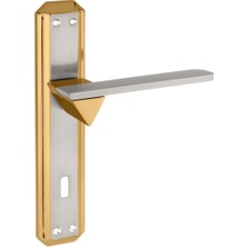 Zeraf Ev Lüks Laura Gizem Aynalı Alüminyum Kapı Kolu Oda Tipi Kapı Kulp Altın - Saten