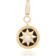 Berk Mücevherat 14 Ayar Altın Mineli Güneş Kolye Ucu