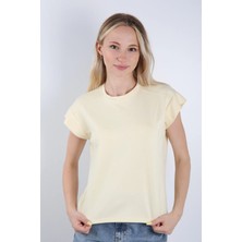 Kadın Renkli Kolsuz Oversize Tişört - Günlük Rahat Kesim