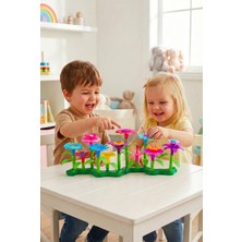 Feyza Design 52 Parça Çiçek Bahçesi Montessori Blok Eğitici Oyuncak