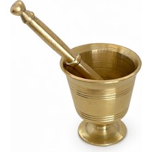 Copper Empire 2. Tunç Havan Seti 9.5 cm Çap 10.5 cm Yükseklik Ağır Tip Baharat Kahve Sarımsak Ezici