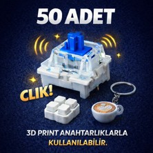 50 Adet Mavi Switch (Blue) Clicky 50'li Paket – Clicker Anahtarlıklar Için