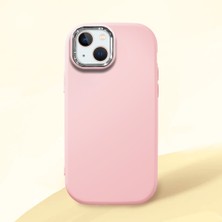 Ucuc iPhone 15 Plus/14 Plus Uyumlu Darbe Emici Kamera Korumalı Pembe Silikon Kılıf