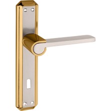 Zeraf Ev Lüks Zarafet Alüminyum Gizem Aynalı Kapı Kolu (Kapı Kulbu) Altın - Saten