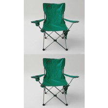 Kılıçaslan Camp Madfox 2'li Campseat X90 Katlanır Kamp Sandalyesi (Taşıma Çantalı) Green