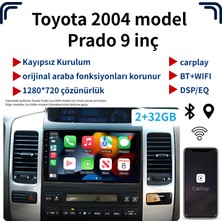 Dobest Toyota 2004 Model Prado 9 Inç/carplay/navigasyon/araç Multimedya Sistemi