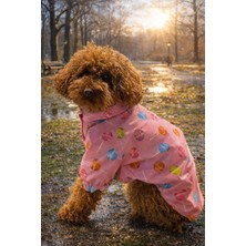 Çok Renkli Küçük Irk Köpek Yağmurluğu - Polarlı Tasarım