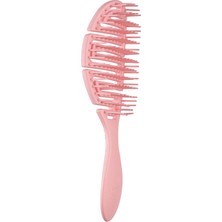 Elsa Professional Pembe Renkli Üç Boyutlu Fırça Tüm Saçlar İçin Kırılmayı Önleyen Tasarım