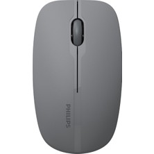 Philips SPK7418 Kablosuz Bluetooth 1600DPI 4 Tuşlu Optik Sessiz Mouse Gri (Philips Türkiye Garantili)