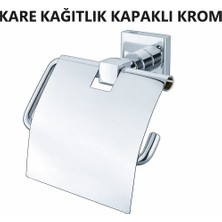 Onno Kare Kağıtlık Kapaklı Krom