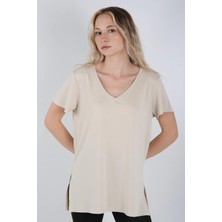 Venilife V Yaka Kısa Kol T-Shirt