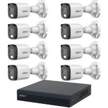 Dahua 5 Mp 8 Kameralı Sesli 30 Metre Renkli Gece Görüşlü Full Hd Kamera Seti