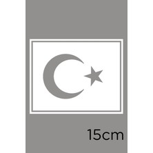 Mıgnatıs Türk Bayrağı Çerçeveli Sticker Yapıştırma Araba Motor Çıkartma
