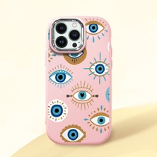 Ucuc iPhone 13 Pro Uyumlu Darbe Emici Kamera Korumalı Pembe Silikon Kılıf