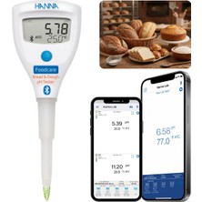 Hanna HI9810382 Ekmek ve Hamur Ph Test Cihazı | Bluetooth Bağlantılı