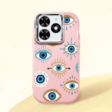 Ucuc Infinix Smart 8/8 Pro Uyumlu Darbe Emici Kamera Korumalı Pembe Silikon Kılıf