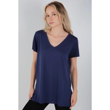 Venilife V Yaka Kısa Kol T-Shirt