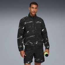Puma Erkek Siyah Puma M Run Velocıty Aop Jacket Siyah Erkek Fermuarlı Üst